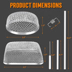 TONDA RV Furnace Vent Screen, Bug Screens Heater Vent Cover for Camper with Installation Tool and Silicone Rubber, 2 Round and 1 Square