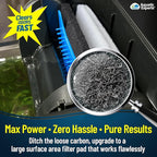 Aquarium Carbon Pad – Cut‑to‑Fit Carbon Infused Filter Pad Media for Crystal Clear Fish Tanks and Ponds, 3/8"–1/2" Thick (18 Inch Width, 36 Inch Long)