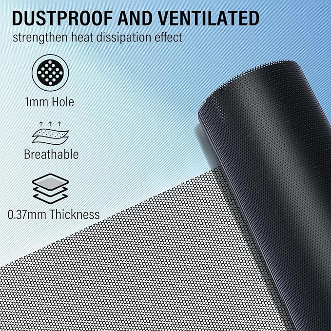 39x4 inch Customizable DIY Floor Vent Covers, Magnetic PVC Vent Mesh for Wall, Ceiling & Home Floor, PC Case Dust Mesh Filter
