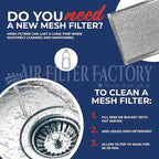 Air Filter Factory 9-1/2 Inches Round x 3/32 With Center Hole Flat Range Hood 12-Layer Aluminum Grease Filter 2-Pack
