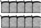 AQUANEAT 10pcs Aquarium Filter Media Bags, Fish Tank Coarse Mesh Bags with Plastic Zipper for Activated Carbon (3" x 4")