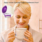 Delibru K Cup Disposable Paper Filters 300 Pack Fits With All Reusable Coffee Pods - Compostable and Disposable Coffee Filters for Keurig Single Cup