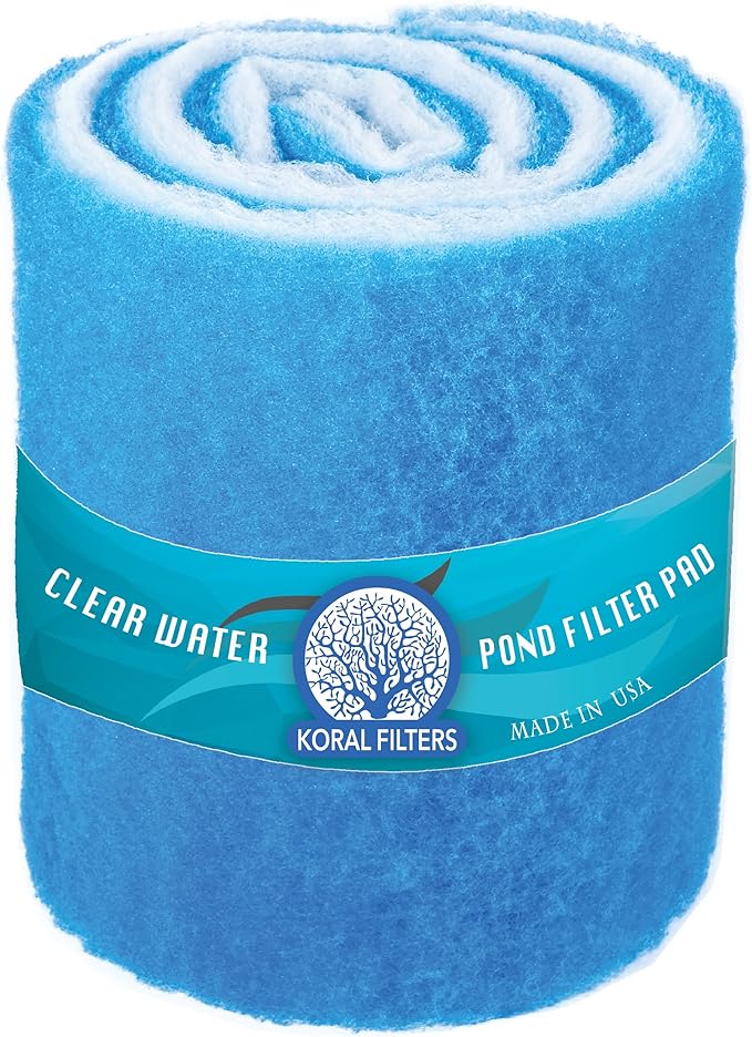 Koi Pond and Aquarium Filter Media Roll - 12 Inches by 72 Inches by 1.25 Inches (6 ft) - Cut to Fit - Durable - Fish and Reef Aquarium Compatible - Clear and Clean Water
