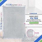 Bagean Stove Hood Vent Filter 11.8" x 17.35" BPS1FA36 Compatible with Broan Range Hood Filter Replacement - Fit's Allure Range Overhead Aluminum Screen - Blocks Grease & Filters Over Oven Air (1-Pack)