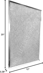 Air Filter Factory Replacement For 192141, F54C Honeywell 12 x 20 x 0.38 Inches HVAC Aluminum Mesh Furnace Filter 2-Pack
