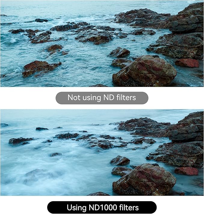 7artisans Nano Magnetic Filter UV Filter ND Light Reduction Filter/CPL Polarization Filter/GND Gradient Filter/Black Mist 1/4 Portrait Photography Filter Suitable for Lens(77mm ND1000)