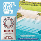 Play22 20 Grade Pool Filter Sand - Pool Sand, 50 Pound Bag Silica Sand for Pool Filter, Non Staining, Non Corroding, for Above Ground and Inground Swimming Pool Care