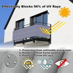 Privacy Fence 3.1' x 29.5' Durable UV-Resistant Outdoor Privacy Screens, Includes Cable Ties for Decks, Patios, Backyards, Outdoor Pools, Porches, Railings, Blue Stripes
