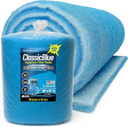 Aquatic Experts Classic Bonded Aquarium Filter Pad -18 Inches by 12 Feet by .75 Inch - Blue and White Aquarium Filter Media Roll Bulk Can Be Cut to Fit Most Filters, Made in USA (18" x 12 Feet)