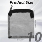 10PCS Aquarium Filter Media Bags, 3x4 Inch Fish Tank Media Mesh Filter Bags, Reusable Mesh Filters Bag for Activated Carbon, Filter-Stones and Ceramic Rings, Black Mesh-Net Filters Bag with Zipper