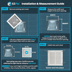 EZ-FLO 10 x 10 Inch (Duct Opening) Return Air Vent Cover for Wall or Ceiling, Solid Steel Return Air Filter Grille, HVAC Vent Cover, White, 61657