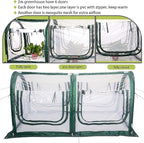 Poray Pop Up Tunnel Greenhouse Tent,Portable 78.8''Long Greenhouse Gardening Flower House ,Plant Sunshine Room with PVC Cover for Protecting Plant from Cold Frost & Birds Insects with Zipper up Mesh