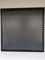 2'x2' Black Plastic Perforated Tile, 5 Pack, with 1/2" Holes