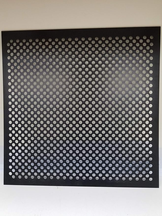 2'x2' Black Plastic Perforated Tile, 10 Pack, with 1/2" Holes