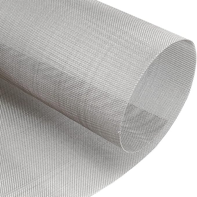 Stainless Steel Woven Wire Mesh Window Screen Mesh, Stainless Steel Woven Wire Mesh, 16 Mesh Rodent Proof Insect Screen, for DIY, Vent, Filter, Window & Garden (Silver 16 Mesh)