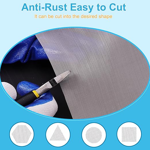 4 Pcs 13x9 (33cmx23cm) 40 Mesh 304 Stainless Steel Wire Mesh Sheet, Rustproof Metal Mesh Sheet Screen for DIY Crafts, Vent Covers, Garden Fencing, Window Protection & Industrial Filters
